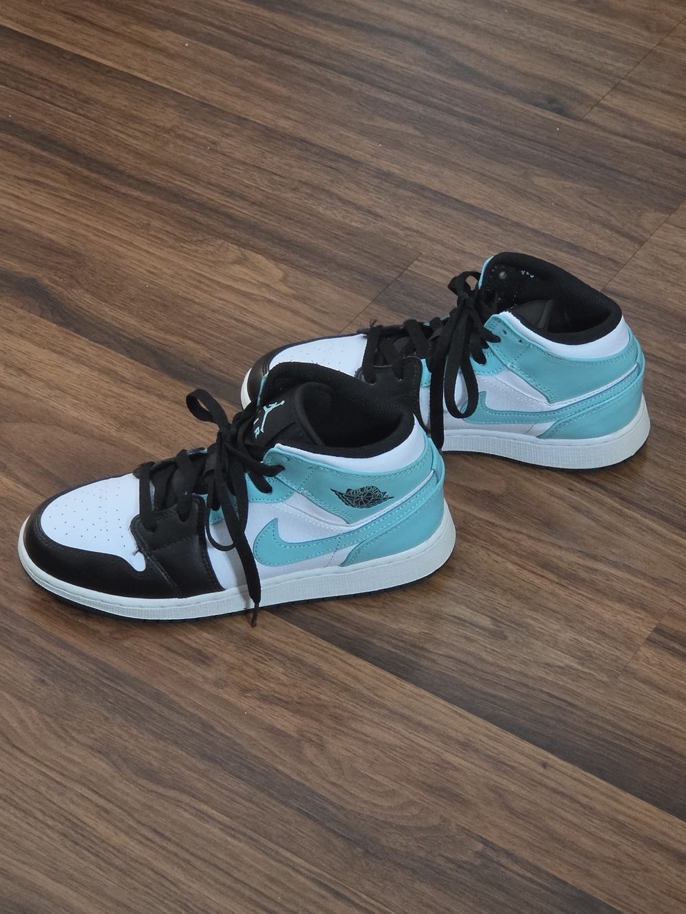 Jordan Kids Low-Top Sneakers - White/Black/Turquoise